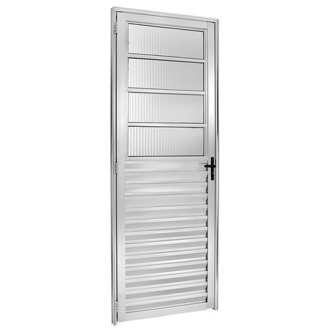 Porta Basculante Vidro Mini Boreal 210x90cm Brilhante Ecosul Esquadrisul Abertura Direita Branco