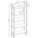 Ver imagem 2 de Estante para Livros Industrial 5 Prateleiras 187cmx80cm Porto