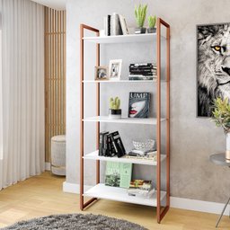 Estante para Livros Industrial 5 Prateleiras 187cmx80cm Porto - 1