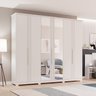 Guarda Roupa MDF com Espelho 6 Portas 4 Gavetas Internas e Pés Itaúnas  - 2