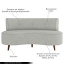 Ver imagem 3 de Sofá Living 3 Lugares 160cm Aang Pés Palito Linho Cinza G33 - Gran Belo
