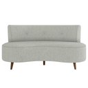 Ver imagem 2 de Sofá Living 3 Lugares 160cm Aang Pés Palito Linho Cinza G33 - Gran Belo