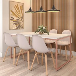 Mesa de Jantar 8 Lugares Industrial Móveis Belo - 2