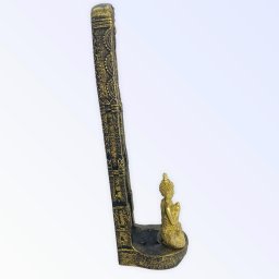 Incensário indiano dourado 7 chakras buda dourado 47161 vertical 22 cm em resina - 1