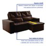 Sofá Recife 3 Lugares Retrátil e Reclinável com Molas 180cm Yescasa Suede  - 3