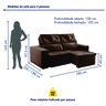 Sofá Recife 3 Lugares Retrátil e Reclinável com Molas 180cm Yescasa Suede  - 8
