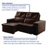 Sofá Recife 3 Lugares Retrátil e Reclinável com Molas 180cm Yescasa Suede  - 5