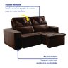 Sofá Recife 3 Lugares Retrátil e Reclinável com Molas 180cm Yescasa Suede  - 2