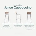Ver imagem 3 de Kit 6 Banqueta Bistro para Cozinha Junco Cappuccino Àrea Gourmet Balcão Bancada bares Churrasqueira