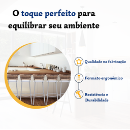 Kit 6 Banqueta Bistro para Cozinha Junco Cappuccino Àrea Gourmet Balcão Bancada bares Churrasqueira - 3