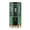 Ver imagem 2 de Cristaleira de Canto Madeira Maciça 2 portas - Verde
