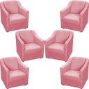 Ver imagem 1 de Kit 6 Poltronas Decorativas Para Sala De Espera Recepção Escritório Consultório Suede