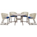 Ver imagem 1 de Mesa com 4 Cadeiras e Noronha Estofado 10 Trama Original Rami