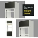 Ver mais imagens de Armário de Cozinha Completa 290cm Branco/Preto/Branco Safira Madesa 14