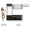 Ver imagem 6 de Armário de Cozinha Completa 290cm Branco/Preto/Branco Safira Madesa 14