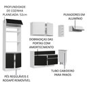 Ver imagem 4 de Armário de Cozinha Completa 290cm Branco/Preto/Branco Safira Madesa 14
