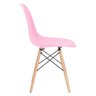 KIT - Mesa de jantar retangular Eames 80 x 140 cm branco + 6 cadeiras Eiffel DSW Rosa claro - 6