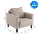 Ver imagem 3 de Poltrona em Linho Antúrio CabeCasa MadeiraOriginals