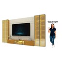Ver imagem 5 de Home para TV até 90 Polegadas com LED e Espelho e Vidro Reflecta 369,8cm x 217,6cm 100% MDF Luminare