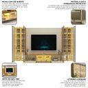 Ver imagem 6 de Home para TV até 90 Polegadas com LED e Espelho e Vidro Reflecta 369,8cm x 217,6cm 100% MDF Luminare