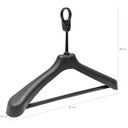 Ver imagem 4 de 12 Cabides de Roupa para Hotel Antifurto Organizador Social Reforçado Adulto Plástico Preto