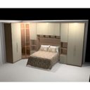 Ver imagem 3 de Guarda Roupa Modulado 245cm Lateral 1 Porta 3 Gavetas Setiba Plus Carvalho/branco