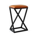 Ver imagem 1 de Banqueta Z Alta 80 Cm Industrial Cozinha Moderno Corino Cor:caramelo