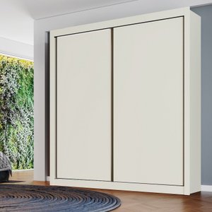 Guarda Roupa Zurique 2 Portas 100% Mdf Branco - Móveis Europa