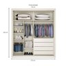 Guarda Roupa Zurique 2 Portas 100% Mdf Branco - Móveis Europa - 4