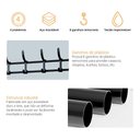 Ver imagem 3 de Cabideiro Sapateira Prateleira Organizadora Metálica 5 Níveis para Calçados Chapéu e Roupas - Preta