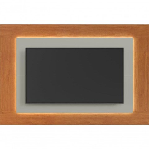 Painel Grécia com LED 1,80 para TV até 65 Polegadas Mavaular Naturalle/Off White