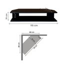 Ver imagem 5 de Rack Suspenso para Tv de até 50” Aparador Bancada Estante de Canto Preto