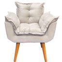 Ver imagem 7 de Kit 3 Poltronas Decorativa Alice Pé Trapézio 30cm Castanho - Suede