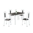 Ver imagem 2 de Conjunto Sala de Jantar com 4 Cadeiras Lívia Branco/Preto