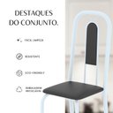 Ver imagem 7 de Conjunto Sala de Jantar com 4 Cadeiras Lívia Branco/Preto