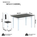 Ver imagem 3 de Conjunto Sala de Jantar com 4 Cadeiras Lívia Branco/Preto