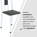 Ver mais imagens de Conjunto Sala de Jantar com 4 Cadeiras Lívia Branco/Preto