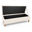 Ver imagem 3 de Recamier Liza para Cama Box Super King 198cm Design Elegante :Marfim/Suede