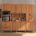 Ver imagem 2 de Armário de Cozinha Pulse 12 Portas 3 Gavetas Jequitibá - Lukaliam