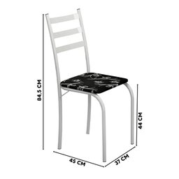 Mesa de Jantar 4 Cadeiras Branco Fortaleza Shop Jm - 3