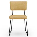 Ver imagem 3 de Kit 6 Cadeiras Decorativa Estofada para Sala de Jantar Allana L02 Couríssimo Casco Fendi - Lyam Deco