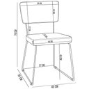 Ver imagem 5 de Kit 6 Cadeiras Decorativa Estofada para Sala de Jantar Allana L02 Couríssimo Casco Fendi - Lyam Deco