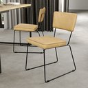Ver imagem 2 de Kit 6 Cadeiras Decorativa Estofada para Sala de Jantar Allana L02 Couríssimo Casco Fendi - Lyam Deco