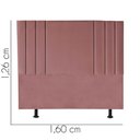 Ver imagem 3 de Cabeceira Estofada Grécia 160CM Queen Suede Rose - D A DECOR