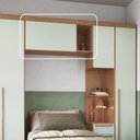 Ver imagem 2 de Armário Aéreo Modulado Solteiro 1 Porta Infinity Marrom/Cedro/Pistache Line