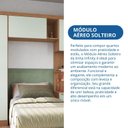 Ver imagem 7 de Armário Aéreo Modulado Solteiro 1 Porta Infinity Marrom/Cedro/Pistache Line