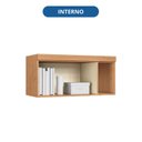 Ver imagem 6 de Armário Aéreo Modulado Solteiro 1 Porta Infinity Marrom/Cedro/Pistache Line