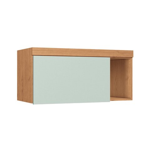 Armário Aéreo Modulado Solteiro 1 Porta Infinity Marrom/Cedro/Pistache Line