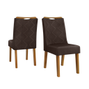 Ver imagem 1 de Cadeira Madeira Stela Ipe/veludo Moca 2 Un Dj Móveis