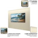 Ver imagem 6 de Painel Ripado para TV até 84 Polegadas 100% MDF 230cmx250cm Majestade Bege Off White
